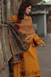 img_charizma_signature_leather_peach_woolen_shawl_awwal_boutique