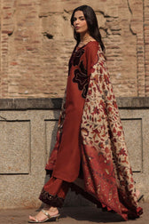 Charizma Signature Leather Peach/Woolen Shawl/CSL6-06