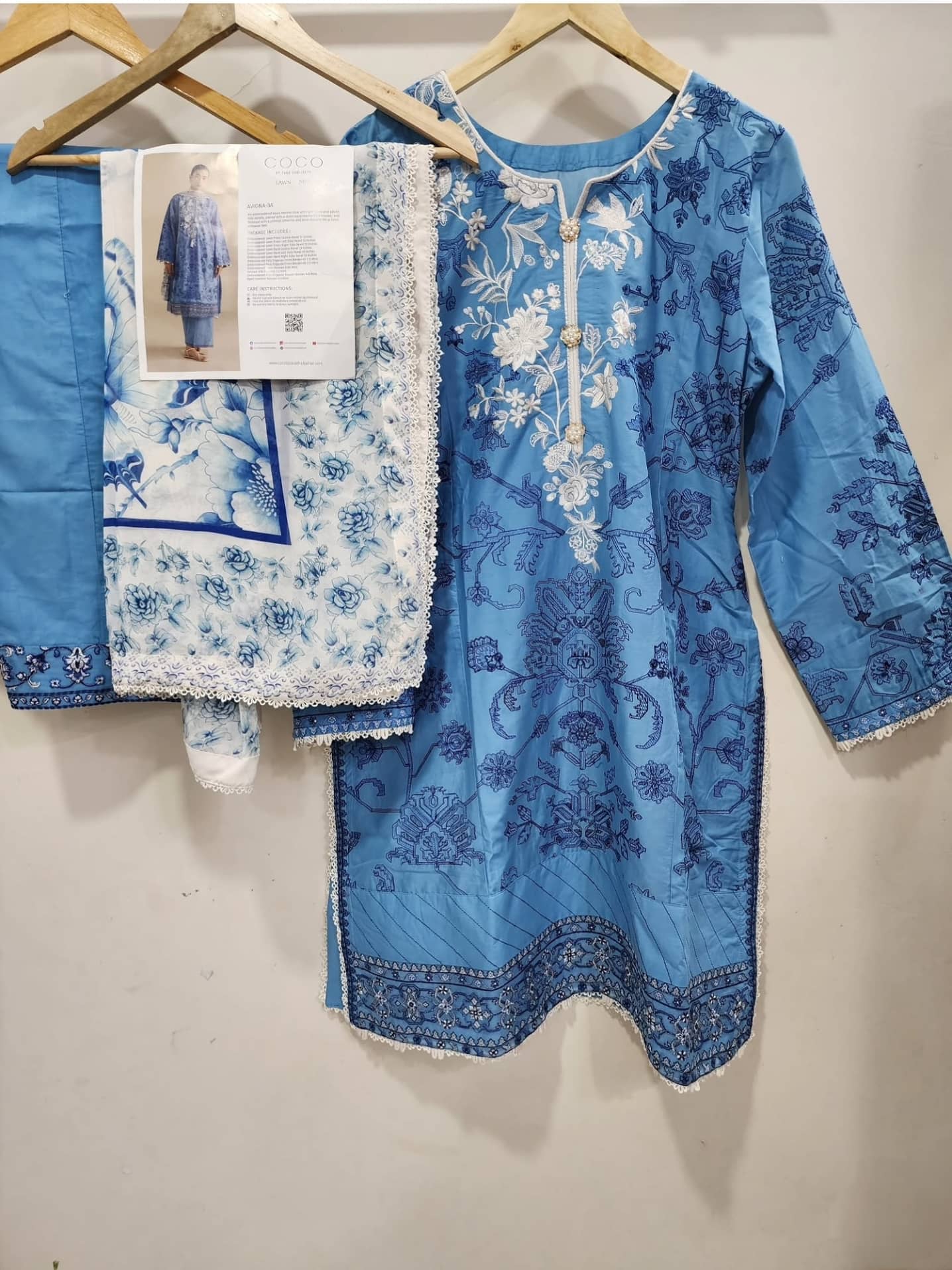 Stitched Look of Unstitched Zara Shahjahan Coco Lawn 26/Aviona 3A/Size - XL L M S