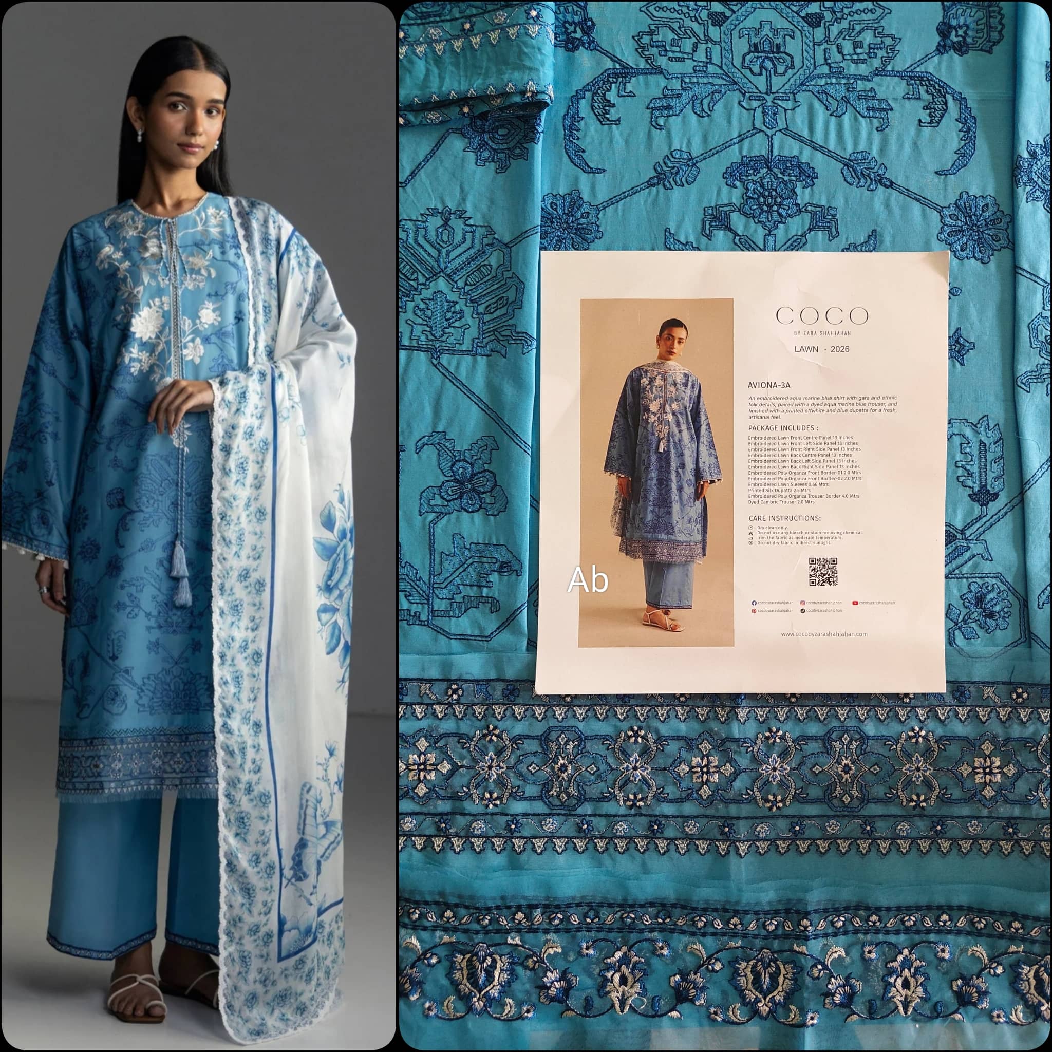Open Pic/Zara Shahjahan Coco Lawn 26/Aviona 3A