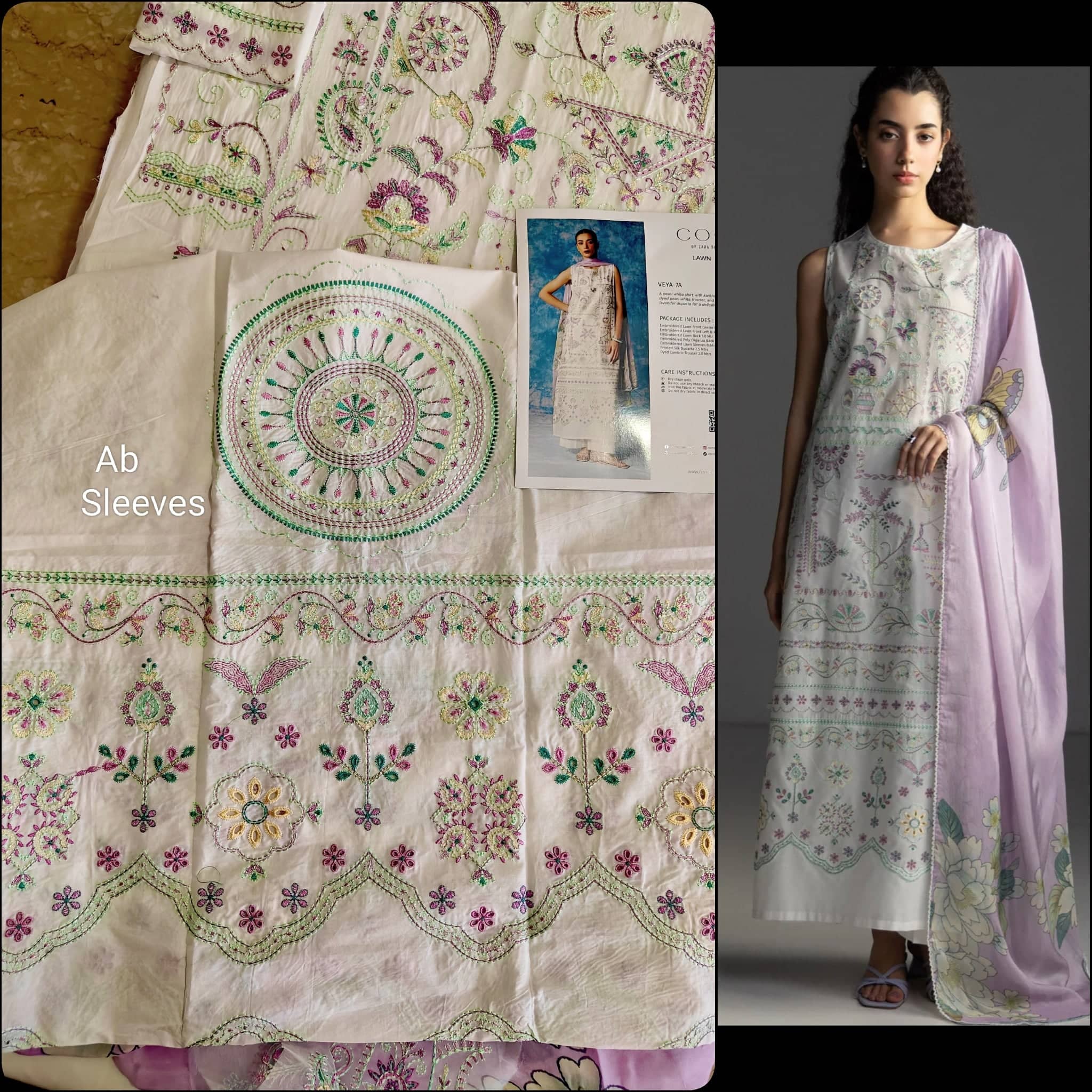 Open Pic/Zara Shahjahan Coco Lawn 26/Veya-7A/Silk Dupatta