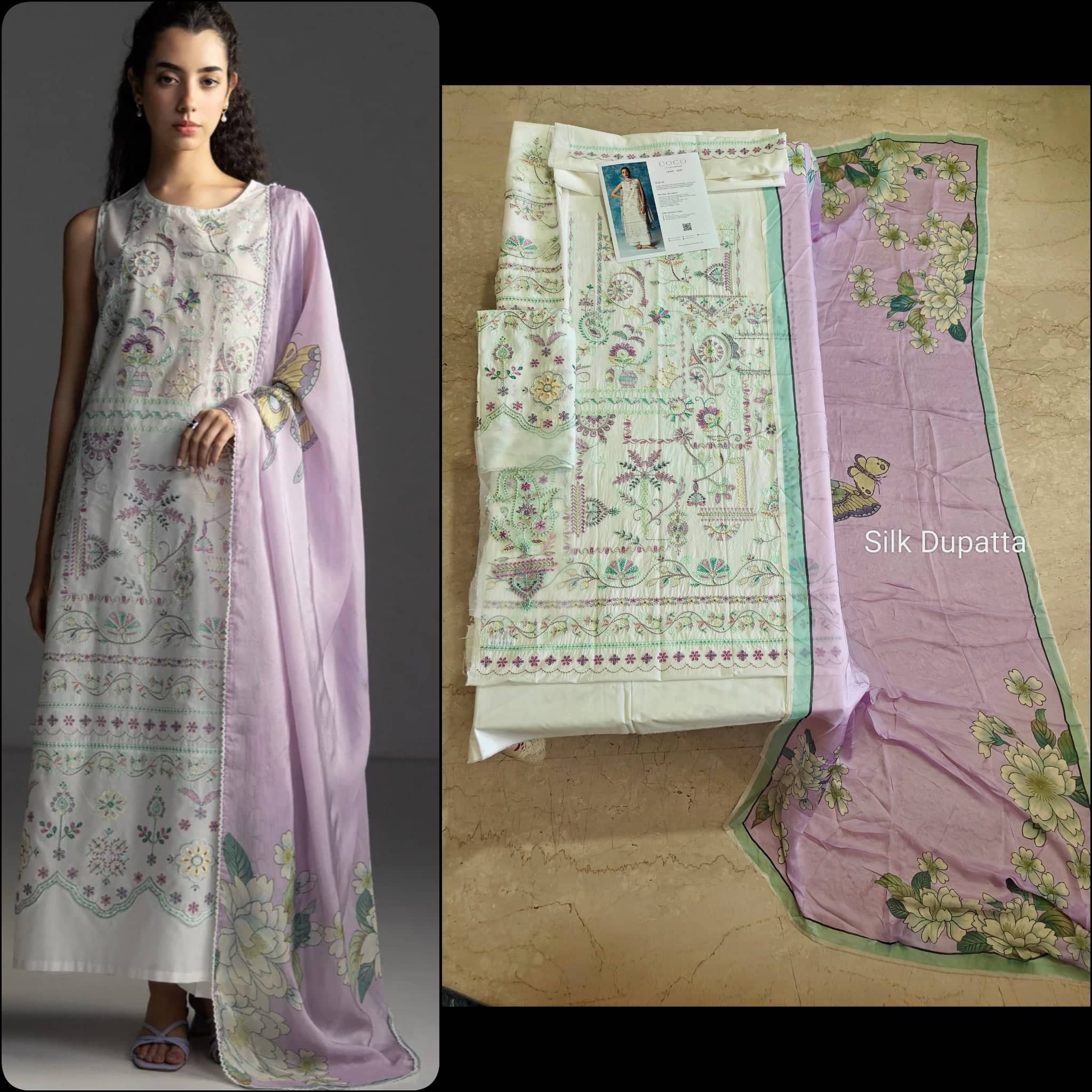 Open Pic/Zara Shahjahan Coco Lawn 26/Veya-7A/Silk Dupatta