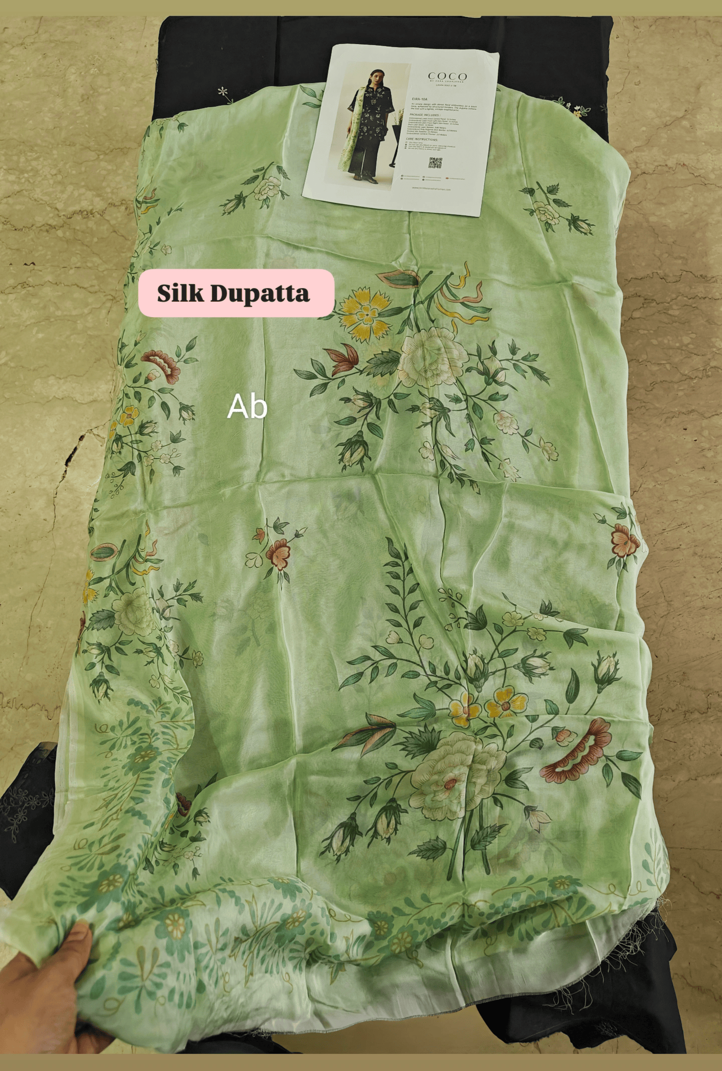 Sale‼️Open Pic/Zara Shahjaha Zara Coco Lawn 26/Vol 2/Eira-10-A/Silk Dupatta