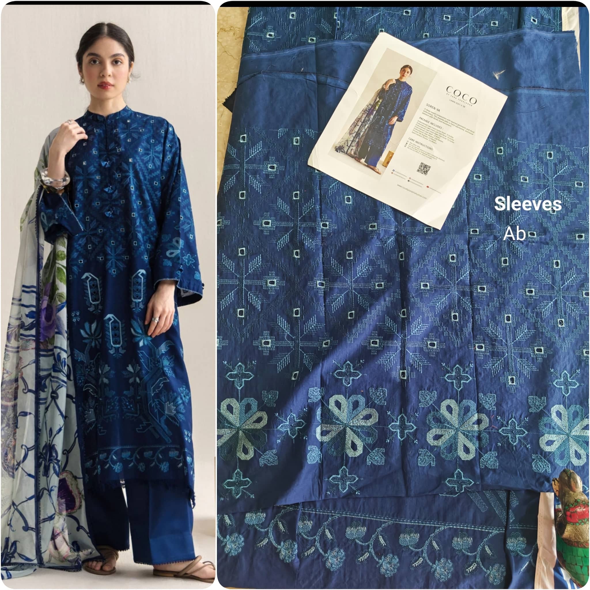 Sale‼️Zara Shahjahan Coco Lawn 26/Vol 2/Soren -9A
