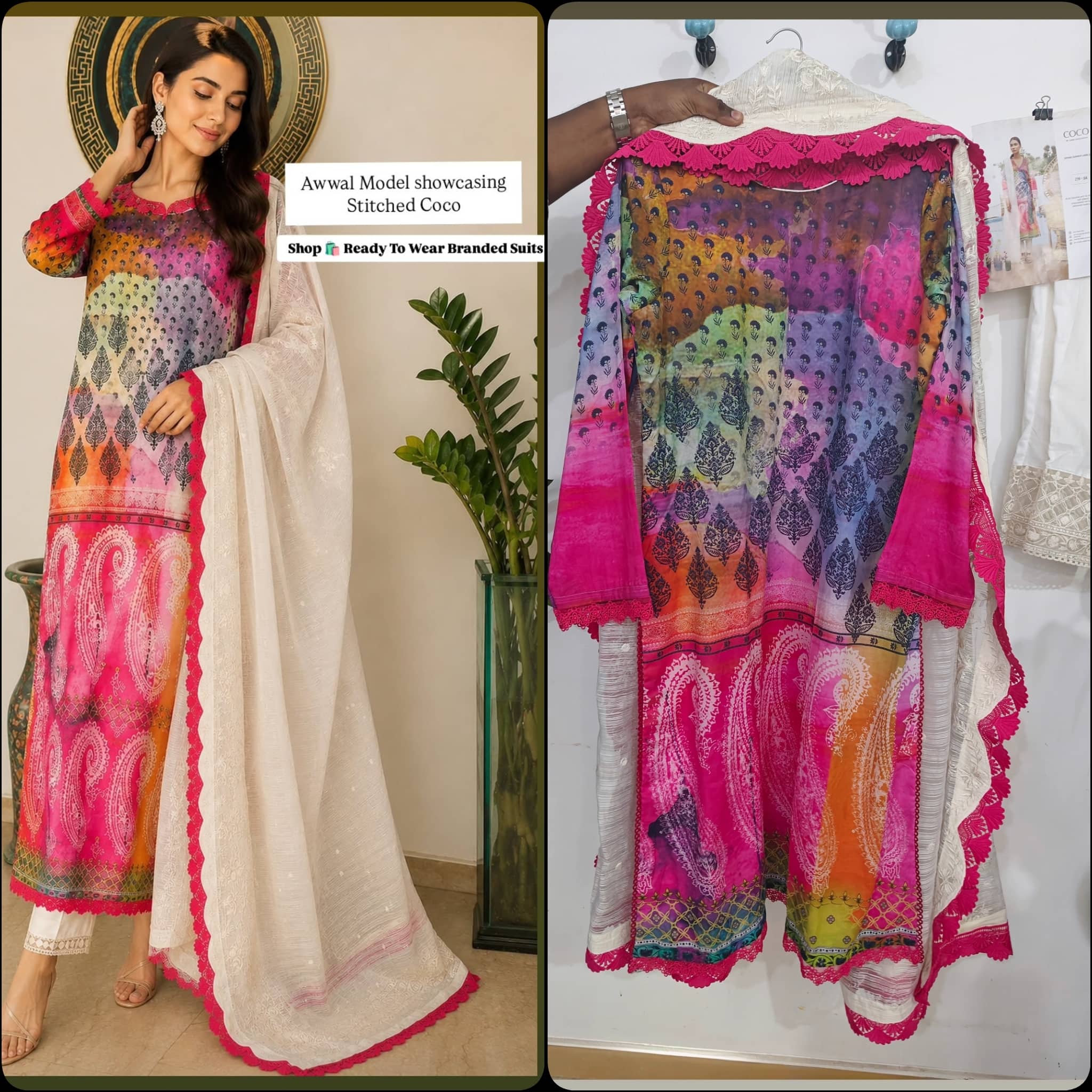 Ready To Wear/Stitched/Ready To Wear/Stitched/Zara Shahjahan Coco Lawn/Size -L/8A