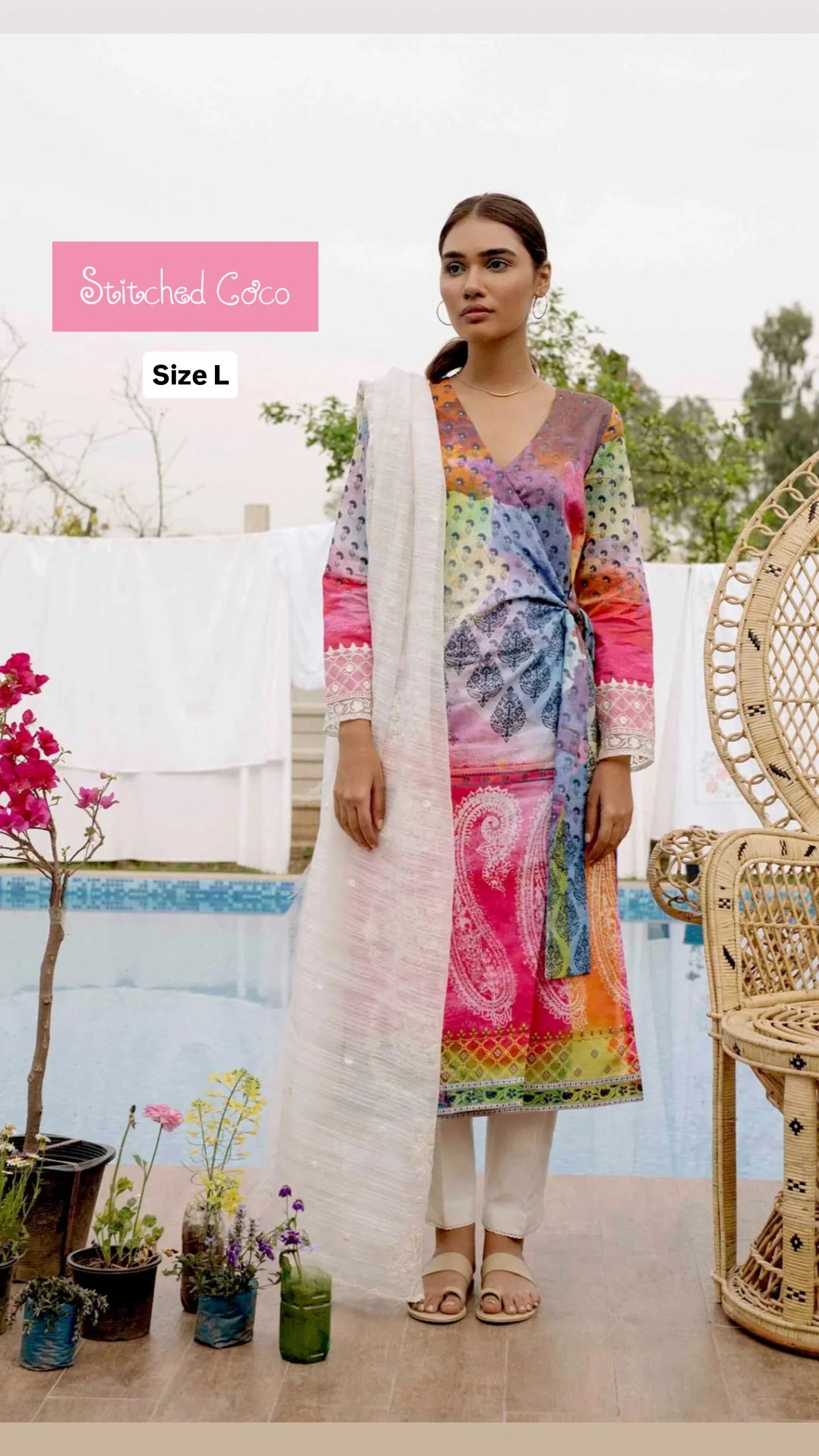 Ready To Wear/Stitched/Ready To Wear/Stitched/Zara Shahjahan Coco Lawn/Size -L/8A