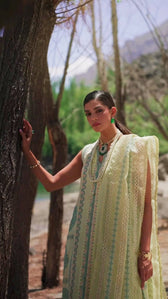 Stitched Look of Unstitched Crimson/Medley of Lace/7 B/Lemon/Size - S M L XL