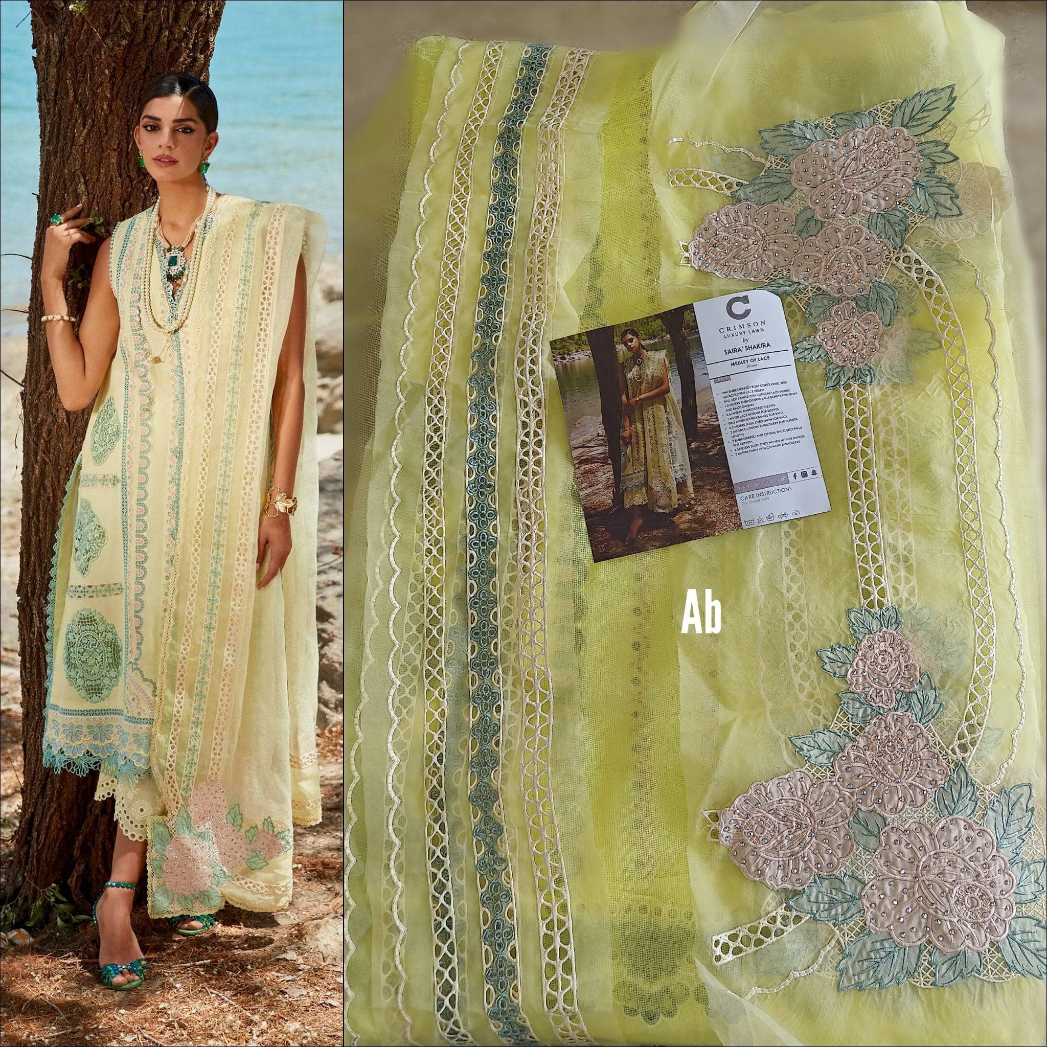 Open Pic/Crimson/Medley of Lace/7 B/Lemon