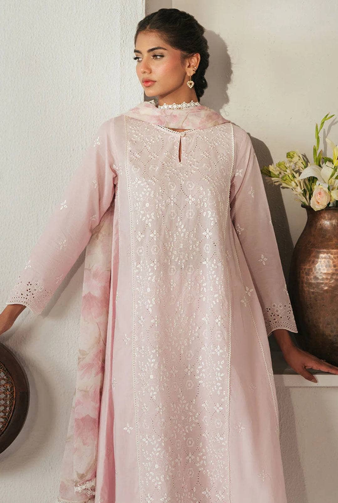 Cross Stitch Chikankari Lawn 25/Lilac Rose