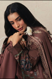 Cross Stitch Monsoon Edit 26/BRUNETTE GLAM/Embroideried Dupatta