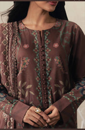 Cross Stitch Monsoon Edit 26/BRUNETTE GLAM/Embroideried Dupatta
