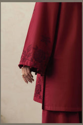 Cross Stitch Monsoon Edit 26/Crimson Bloom/Embroideried Dupatta