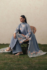 Cross Stitch Monsoon Edit 26/Saffron Sky/Embroideried Dupatta