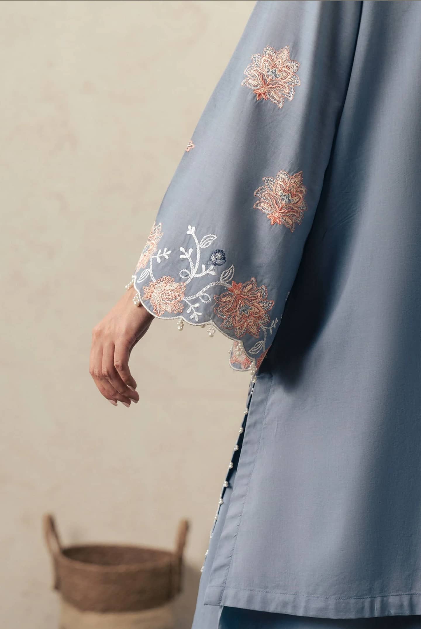 Cross Stitch Monsoon Edit 26/Saffron Sky/Embroideried Dupatta