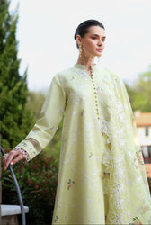 Restocked/Cross Stitch Premium Lawn 26/Citrus Lace/Yellow
