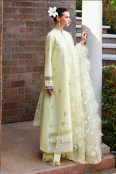 Restocked/Cross Stitch Premium Lawn 26/Citrus Lace/Yellow