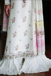 Restocked/Cross Stitch Premium Lawn 26/Garden Ivory/White