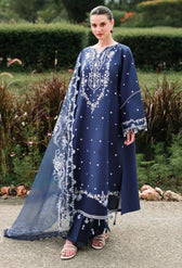 Restocked/Cross Stitch Premium Lawn 26/Midnight Aura/Blue