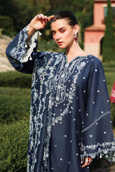 Restocked/Cross Stitch Premium Lawn 26/Midnight Aura/Blue