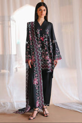 Cross Stitch Cotton Satin 26/Midnight Flora/Black