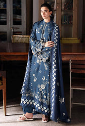 Cross Stitch Linen/Dreamy Dune/Blue