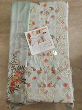 Cross Stitch open pics Open Pic/Cross Stitch Lawn 24/Aqua Glaze/Silk Dupatta