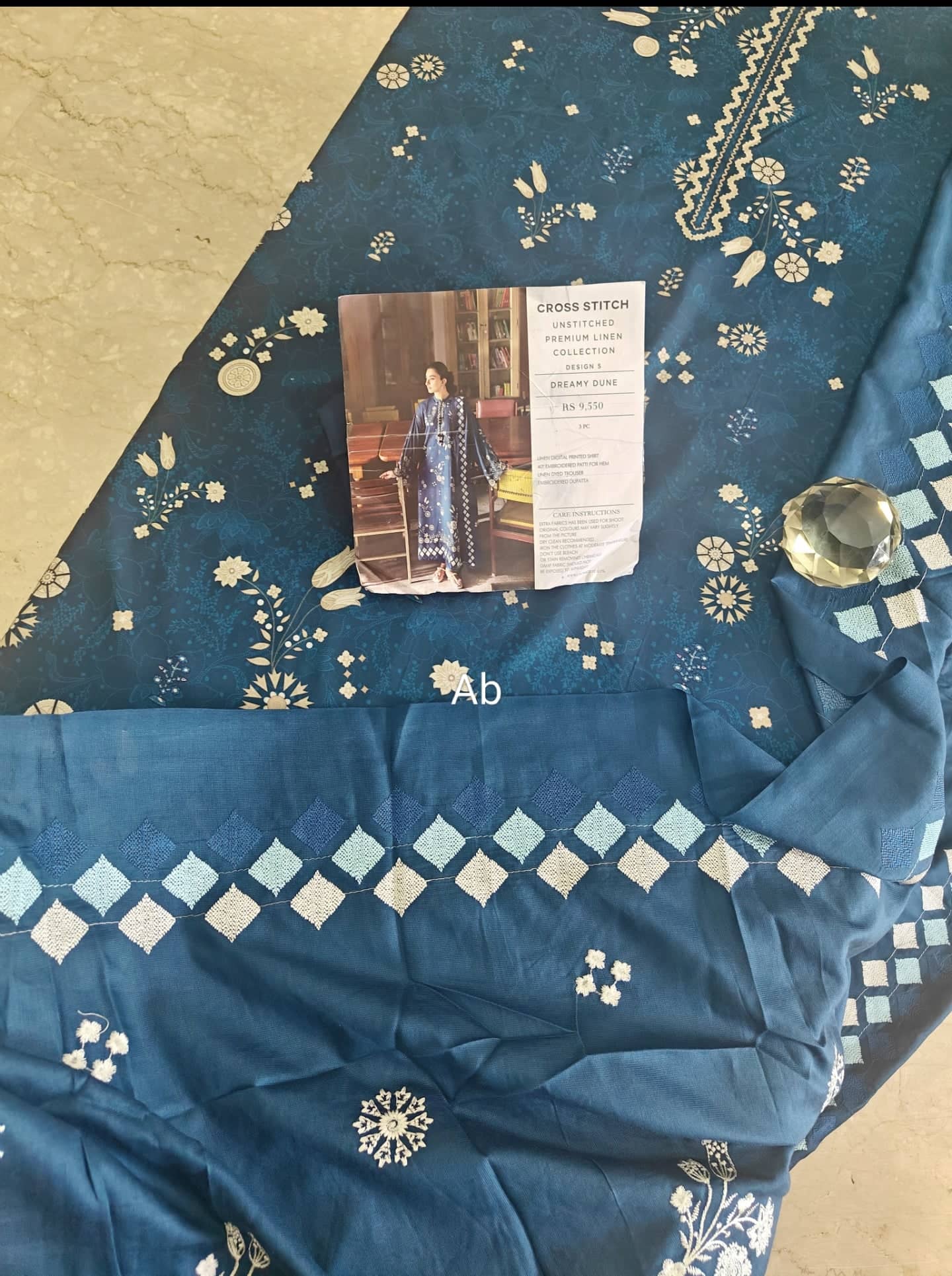 Cross Stitch open pics Open Pic/Cross Stitch Linen/Dreamy Dune/Blue