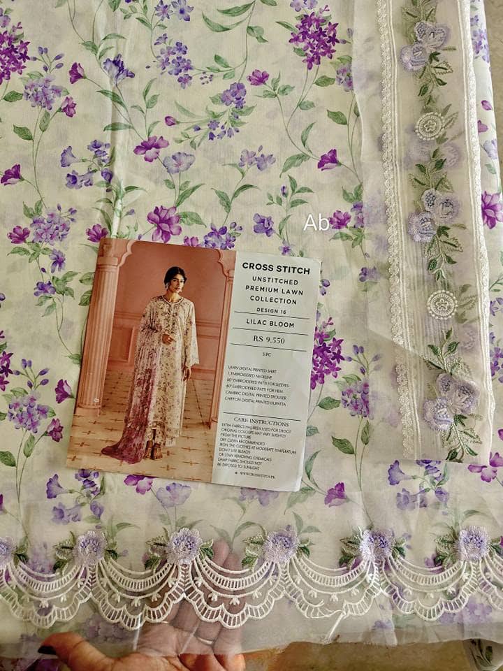 Open Pic/Cross Stitch Premium Lawn 25/Lilac Bloom