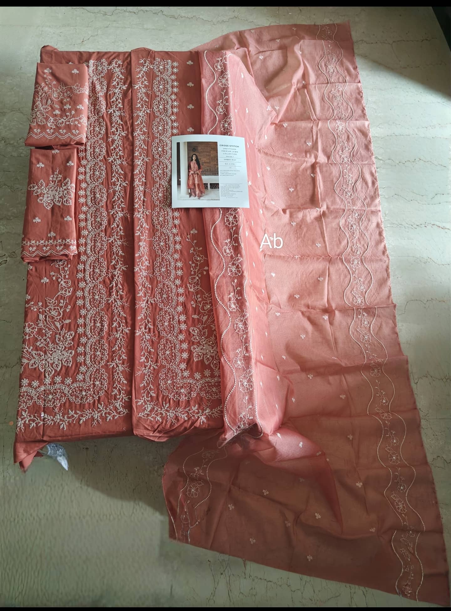 Open Pic/Cross Stitch Premium Lawn 26/Amber Mist/Rust