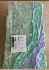 Sale‼️Open Pic/Cross Stitch Premium Lawn 26/Summer Breeze/Green/Chiffon Dupatta