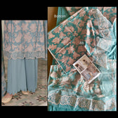 Sale‼️Open Pic/Cross Stitch Mahiri 26/Dusk Bloom/Blue/Chiffon Dupatta