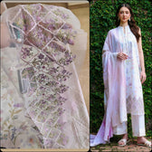 Sale‼️Open Pic/Cross Stitch Premium Lawn 26/Meadow Dream/White
