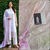 Sale‼️Open Pic/Cross Stitch Premium Lawn 26/Meadow Dream/White