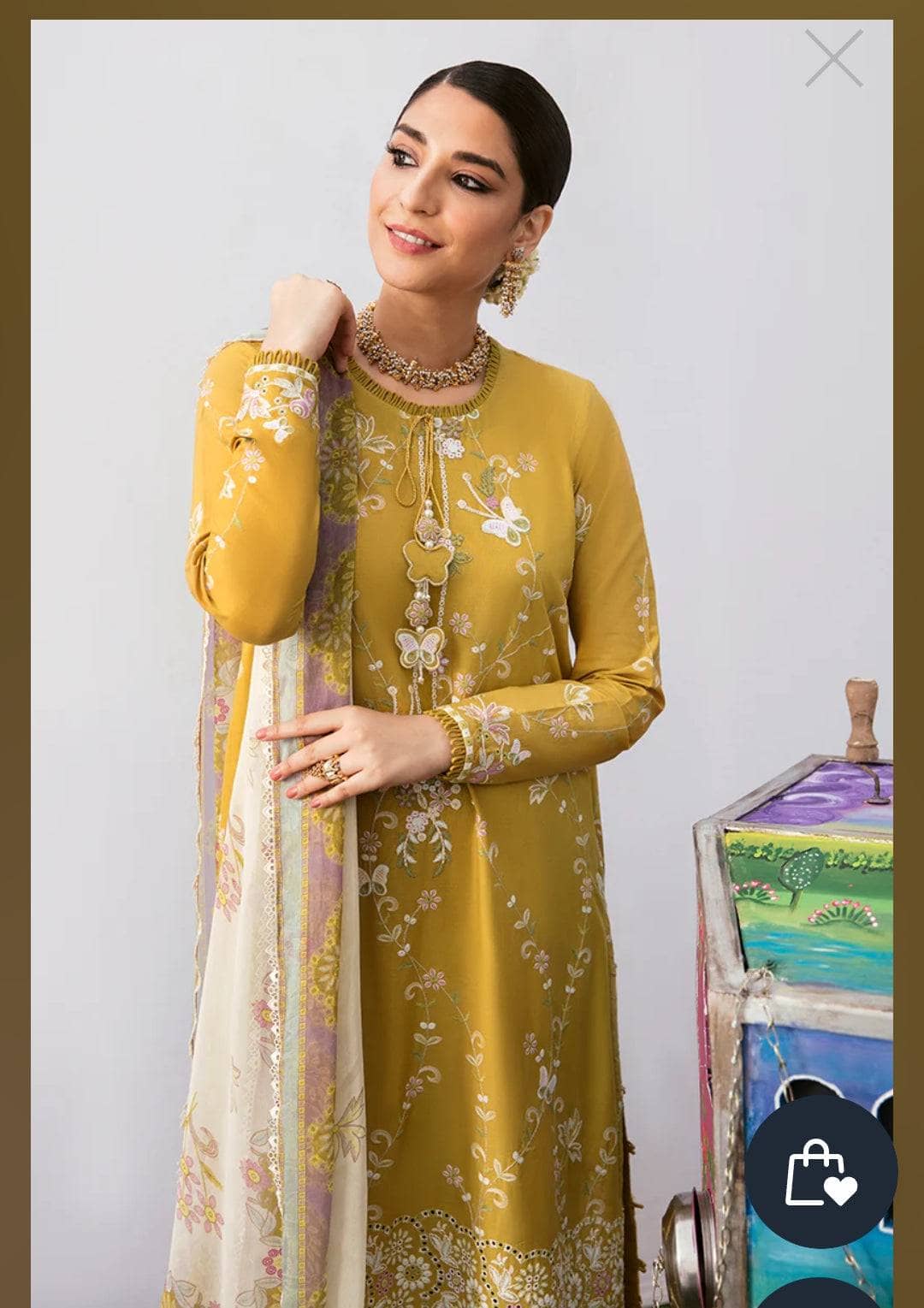 Restocked/Cross Stitch Eid Lawn/Moss Lilly