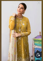 Restocked/Cross Stitch Eid Lawn/Moss Lilly