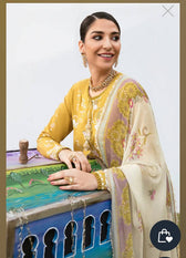 Restocked/Cross Stitch Eid Lawn/Moss Lilly