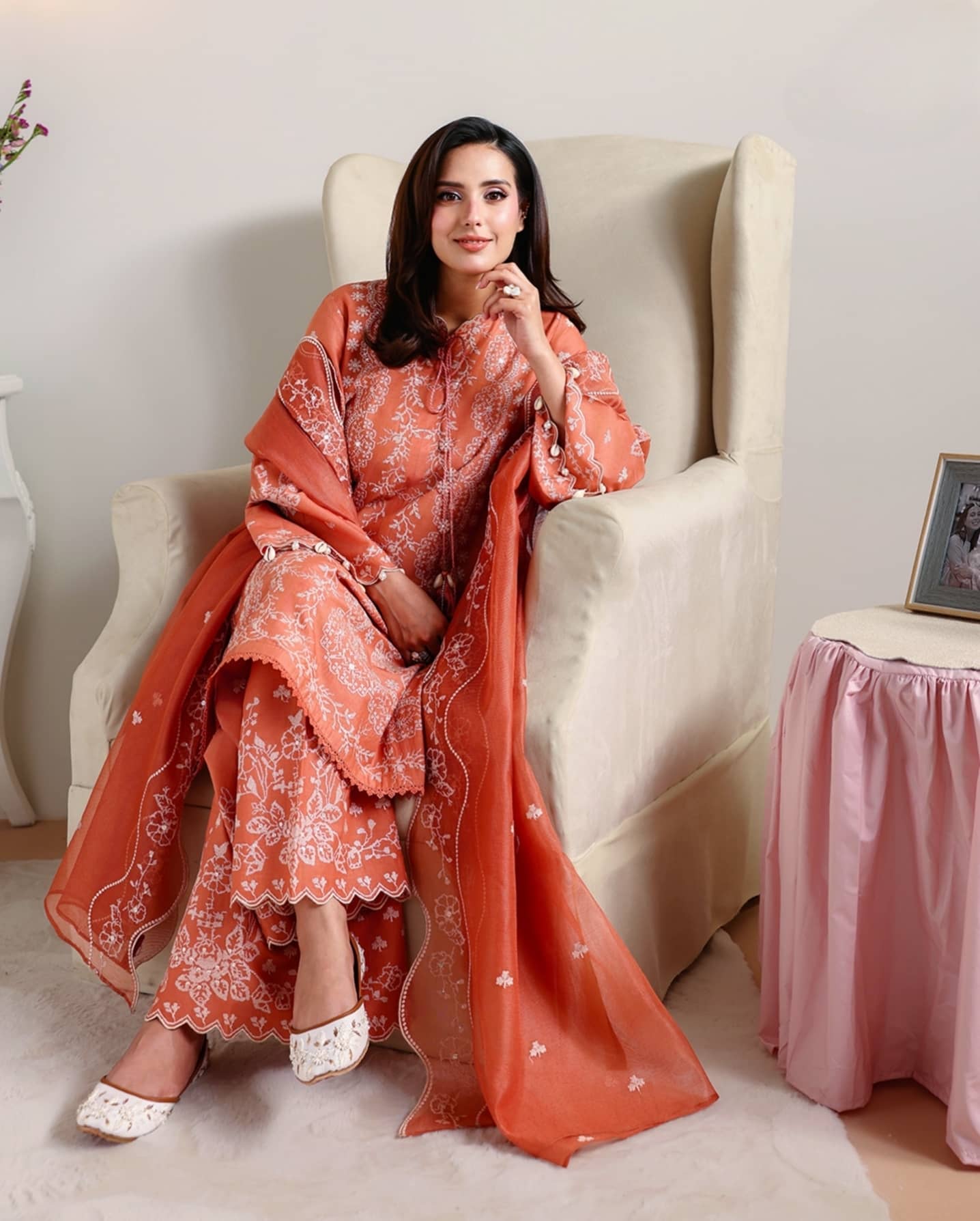 Spotted in Cross Stitch Premium Lawn 26/Amber Mist/Rust