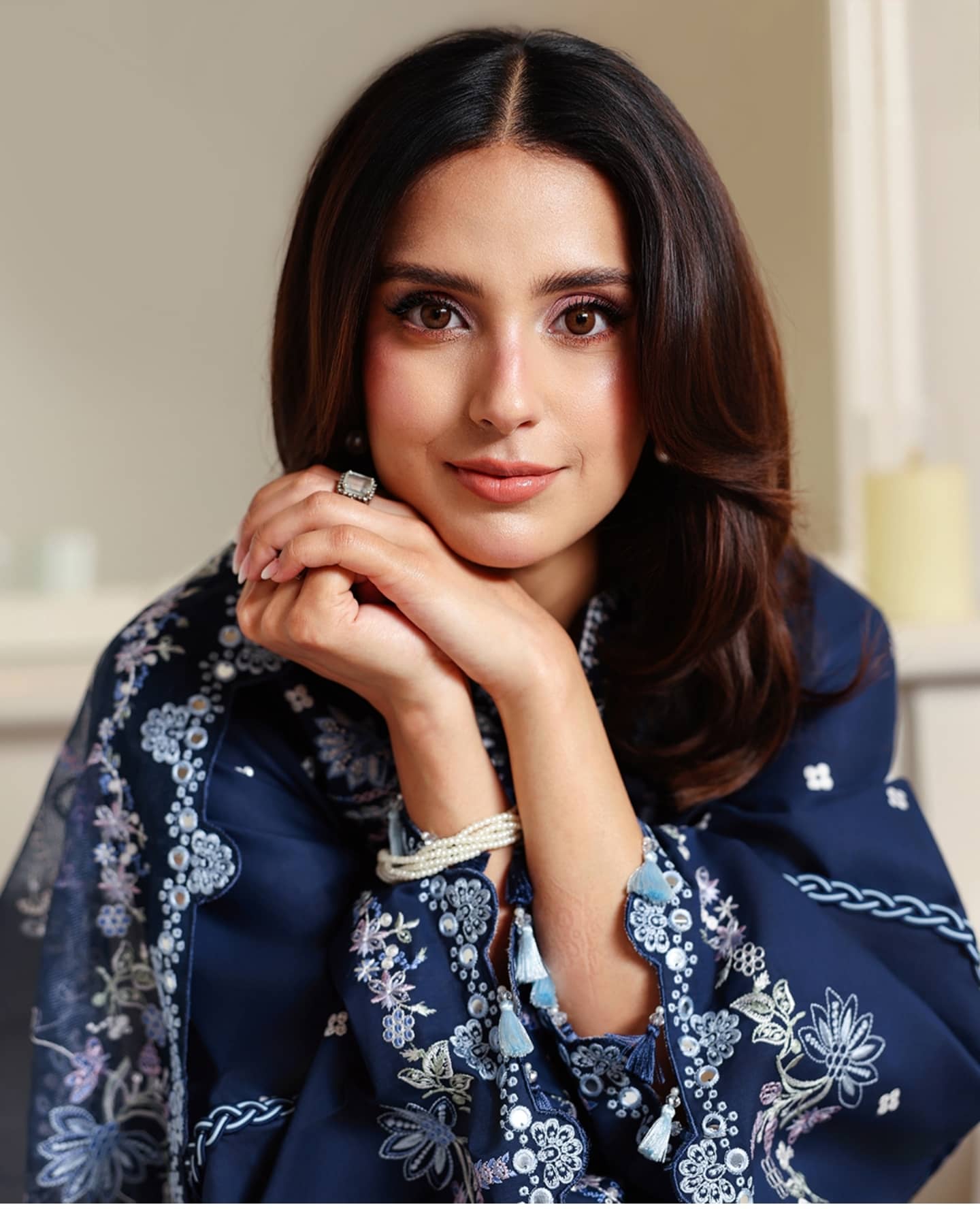 Spotted in Cross Stitch Premium Lawn 26/Midnight Aura/Blue