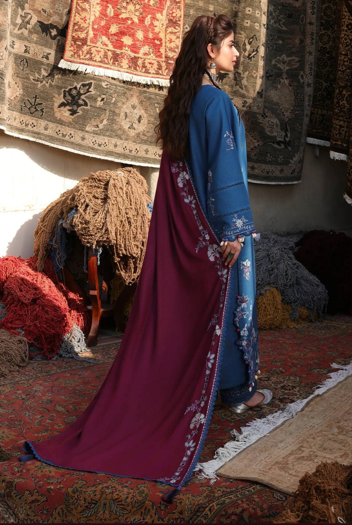 Cross Stitch Winter 26/OCEAN REVERIE-3PC KHADDAR SUIT/