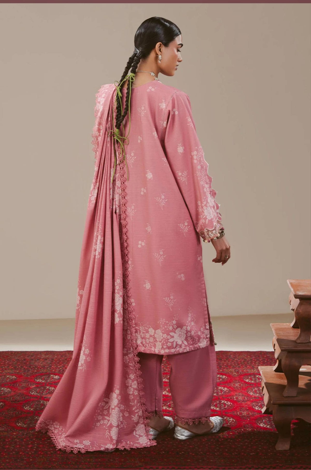 Cross Stitch Winter 26/PINK ALLURE-3PC KHADDAR SUIT/Pink