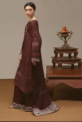 Cross Stitch Winter 26/TERA THREADS- 3PC MARINA PRINTED SUIT/Brown