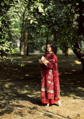 Elaf Chikankari 26/ERC-1B MARJAAN/Chiffon Dupatta