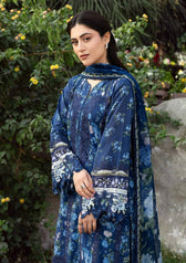 REstocked/Elaf Chikankari 26/ERC-3B NEEL/Chiffon Dupatta
