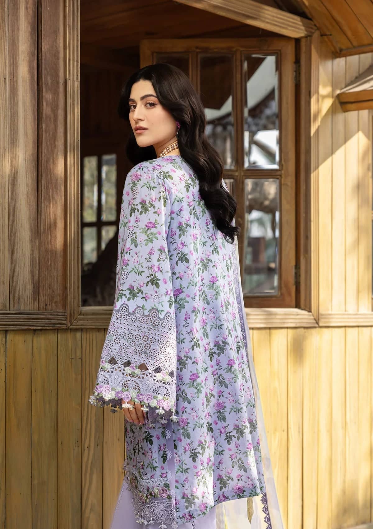 Restocked/Elaf Chikankari 26/ERC-6B IRIS/Chiffon Dupatta