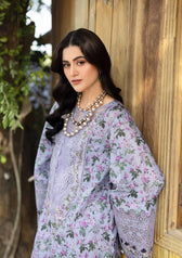 Restocked/Elaf Chikankari 26/ERC-6B IRIS/Chiffon Dupatta