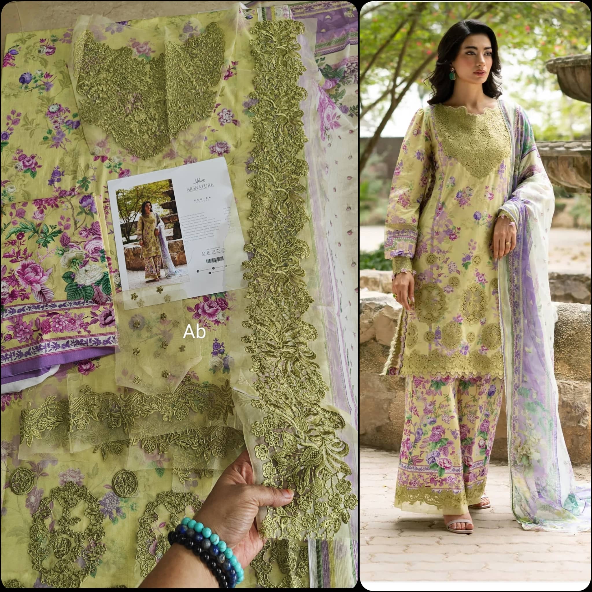 Hot🔥Seller/Open Pic/Elaf Signature Lawn/Vol 2/8A/Olivia