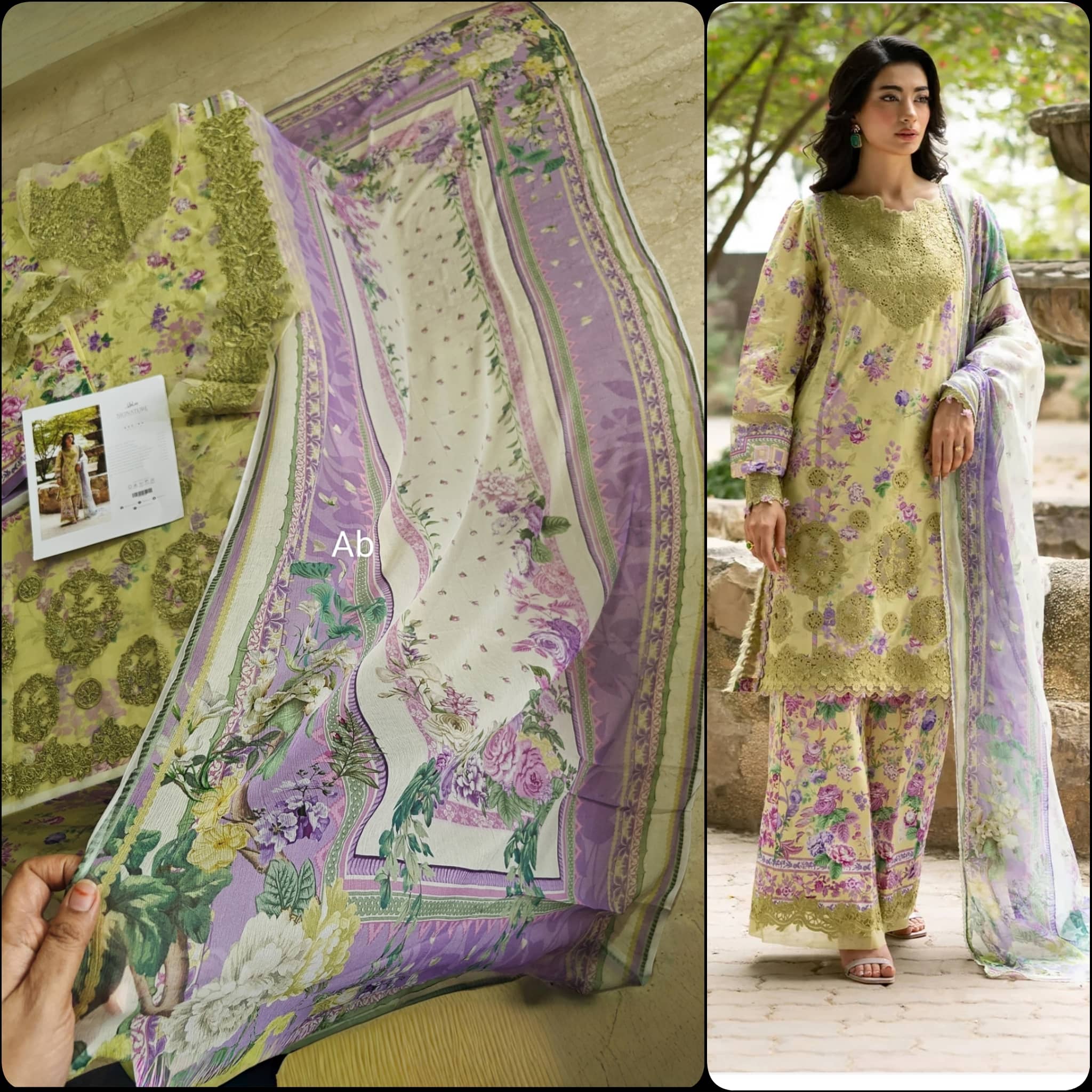 Hot🔥Seller/Open Pic/Elaf Signature Lawn/Vol 2/8A/Olivia