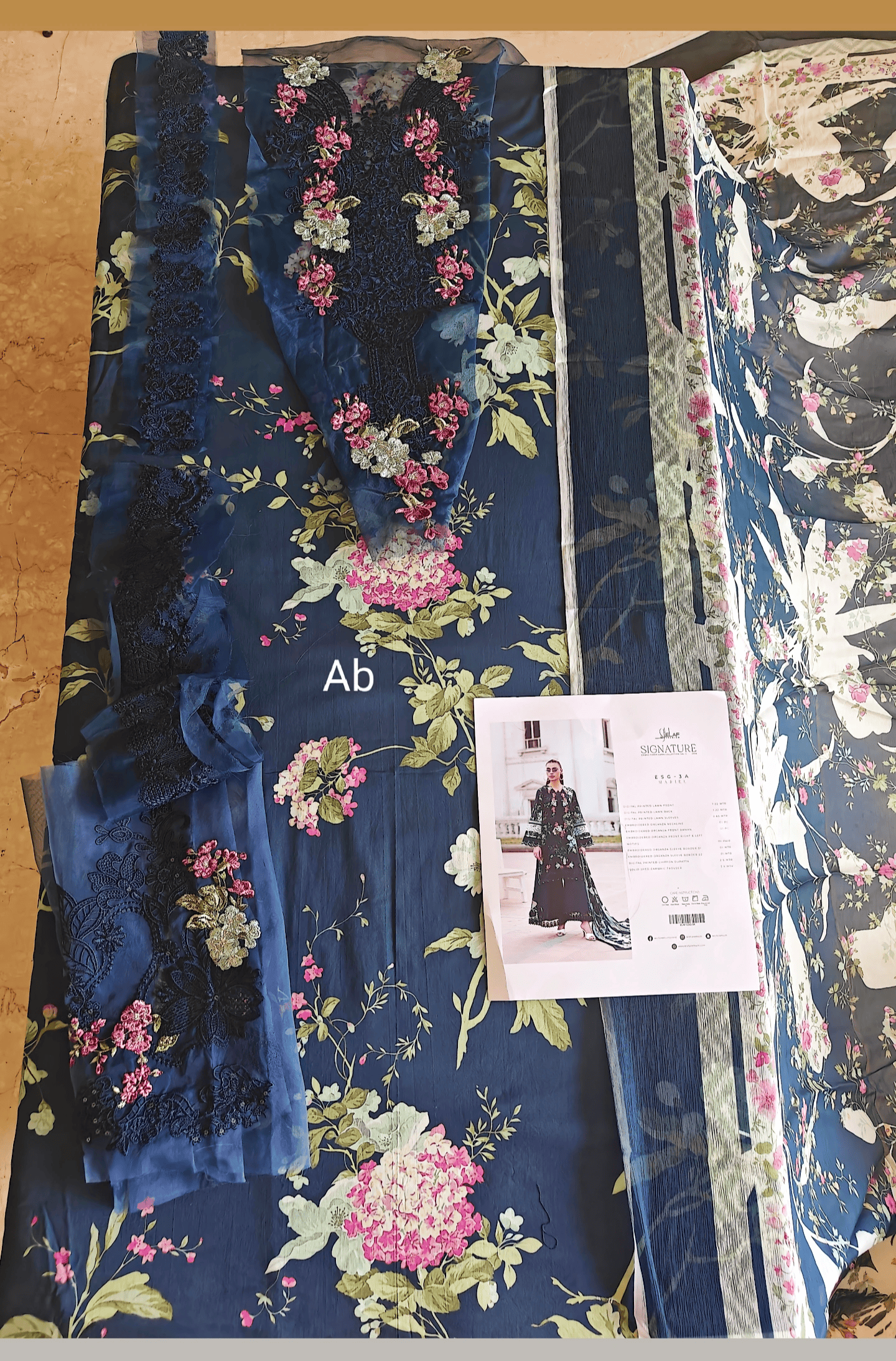Hot🔥Seller/Open Pic/Elaf Signature Lawn/Vol 2/ESG-3A MARIEL