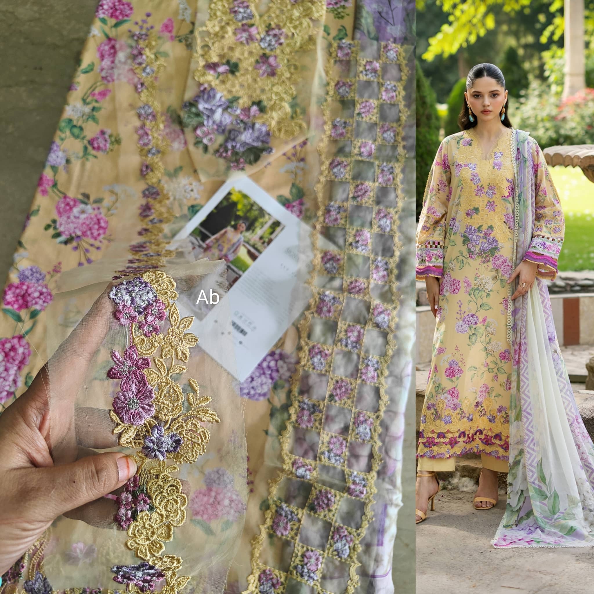 Hot🔥Seller/Open Pic/Hot🔥Seller/Elaf Signature Lawn/Vol 2/ESG-7A STELLA