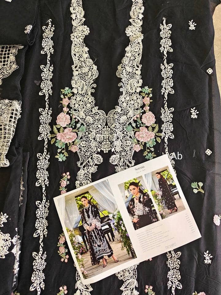 Open Pic/Elaf Luxury Lawn 25/ELH-6A SERENA/Black